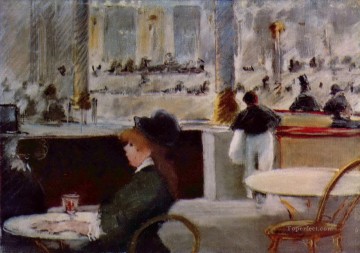  Cafe Painting - Interior of a Cafe Eduard Manet